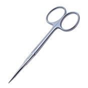 Precision Straight Eye Scissors, Ring Handle, Polished Finish On Blades, Sharp Tips, 32mm Mid Screw To Tip, And Overall Length Of 4 1/4" (109mm) 19-13883 